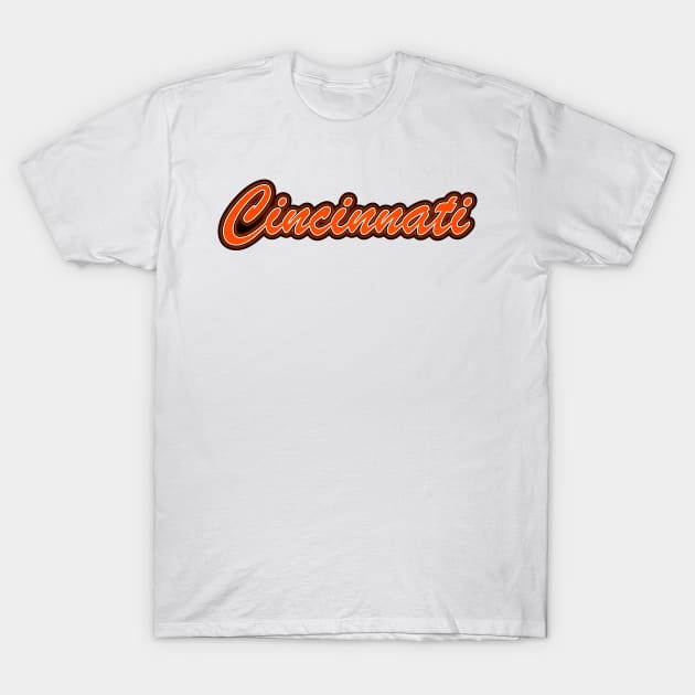 Football Fan of Cincinnati T-Shirt by gkillerb